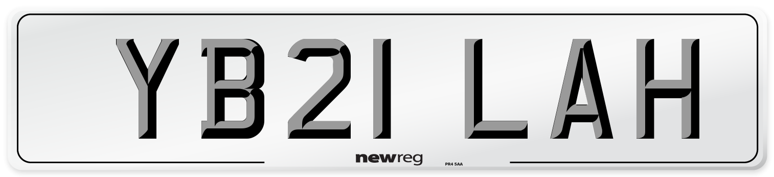 YB21 LAH Number Plate from New Reg